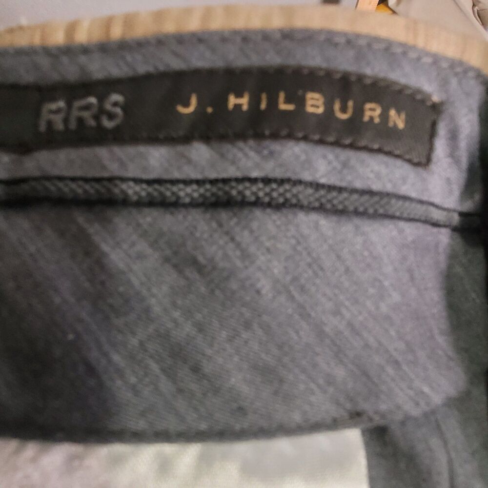 NWT J Hilburn Pants Mens 40x28 Tan Brown Plaid Business Casual Wool Trousers - Picture 6 of 11